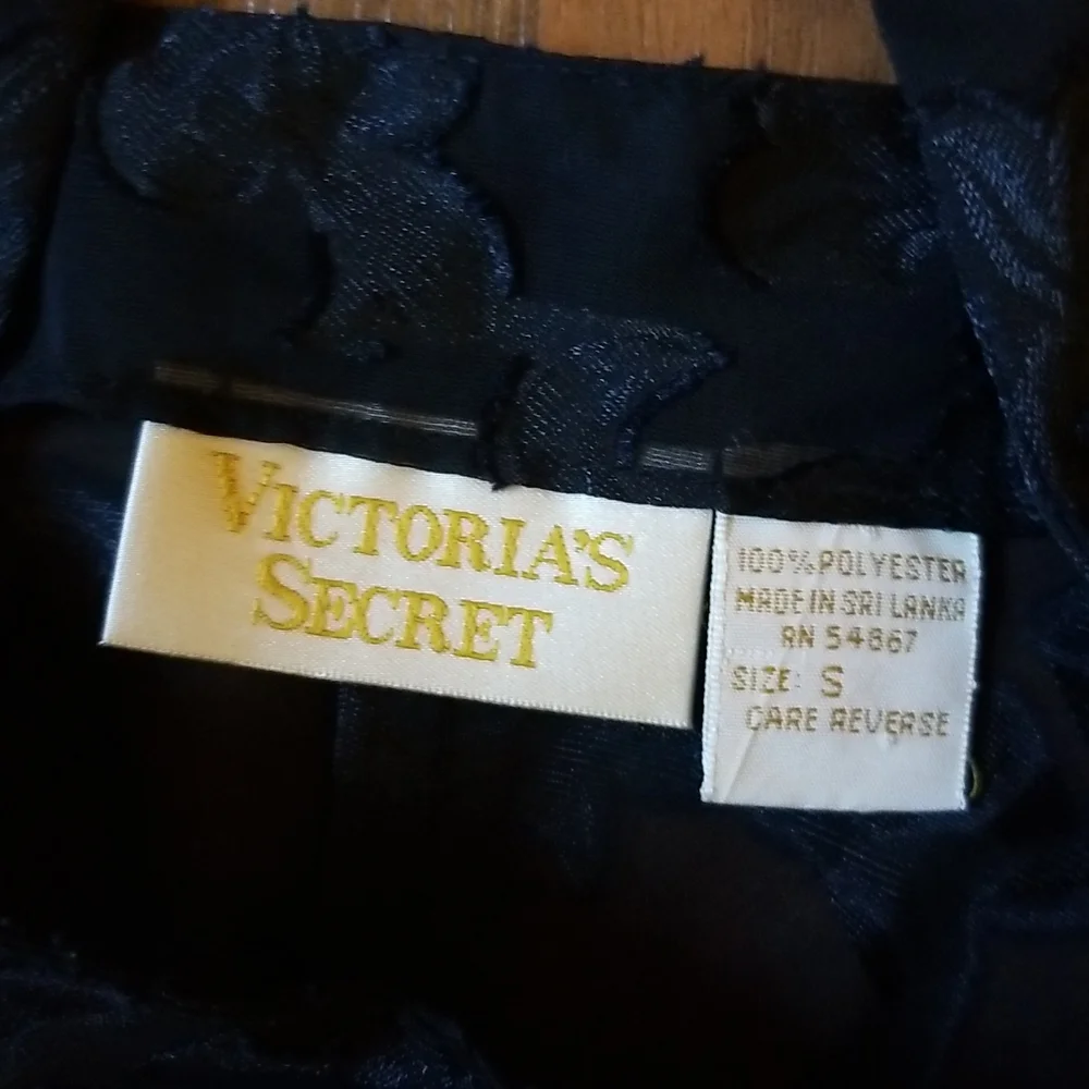 Victoria's Secret Vintage 90s Gold Label Black Sheer Sexy Chemise Nightie Small